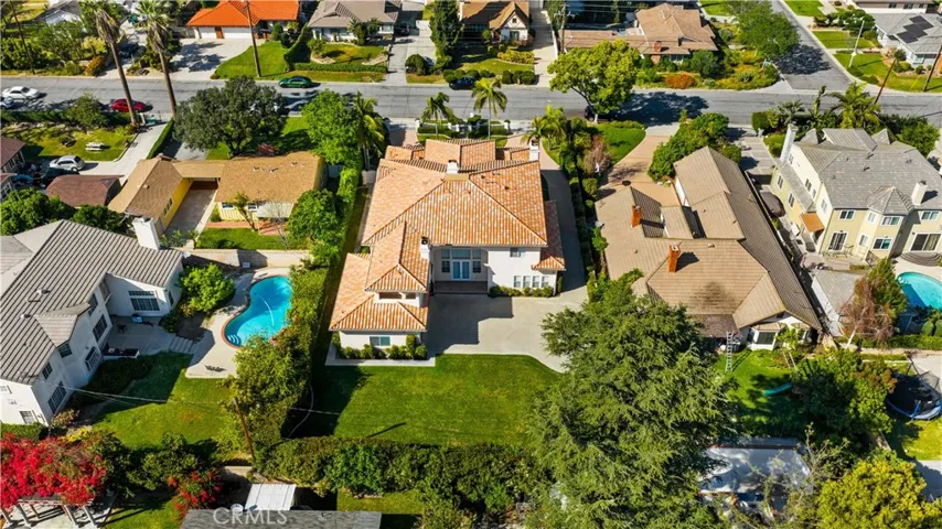 Situated on a lot just under half an acre