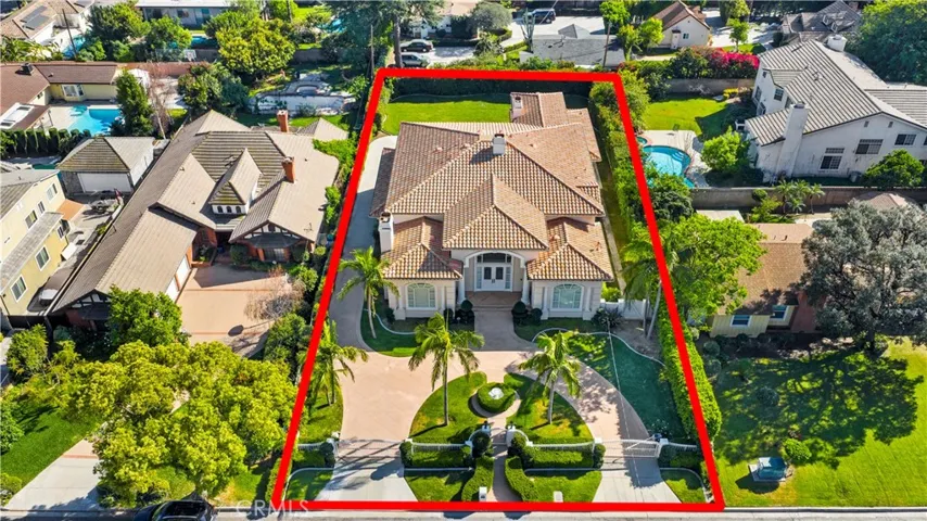 Situated on a lot just under half an acre