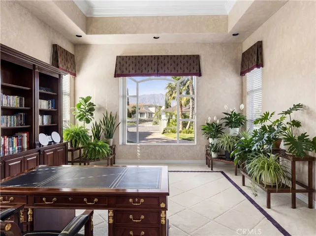 Home office with collectible furniture set available for purchase.