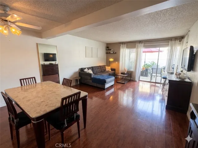 Living room and dining area