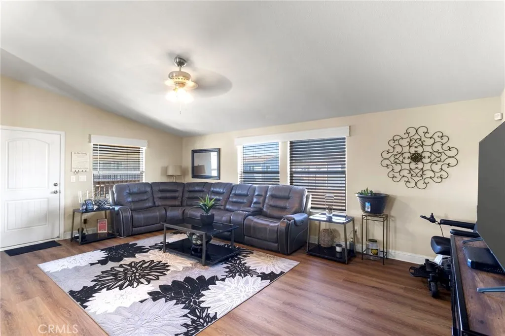 Spacious living room with natural light