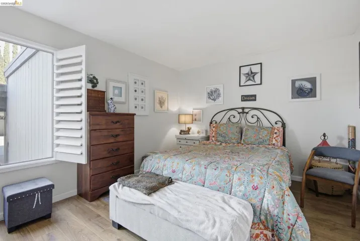 Bedroom featuring light wood-style floors