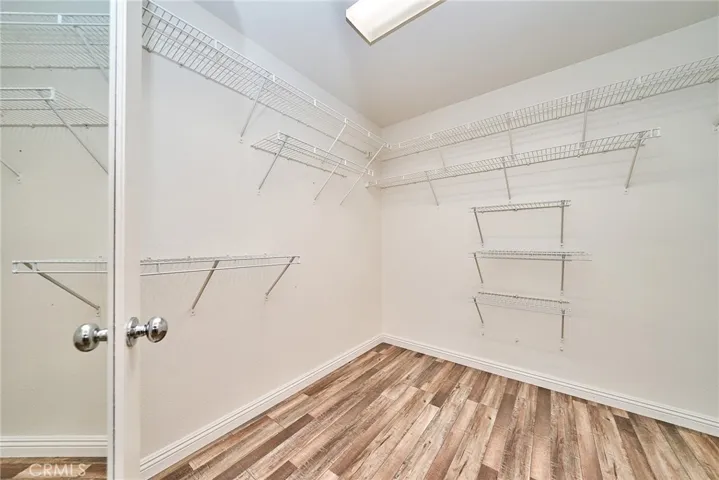 Walk-in closet In master bathroom