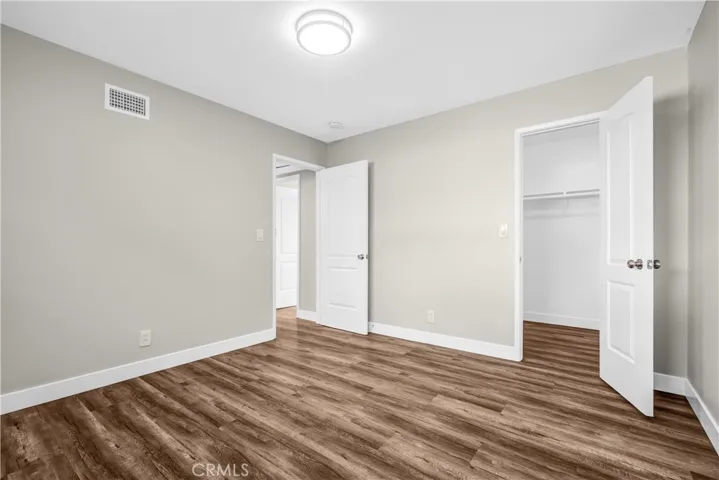 Each room has walk-in closets