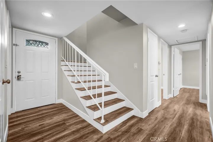 Entry door and staircase