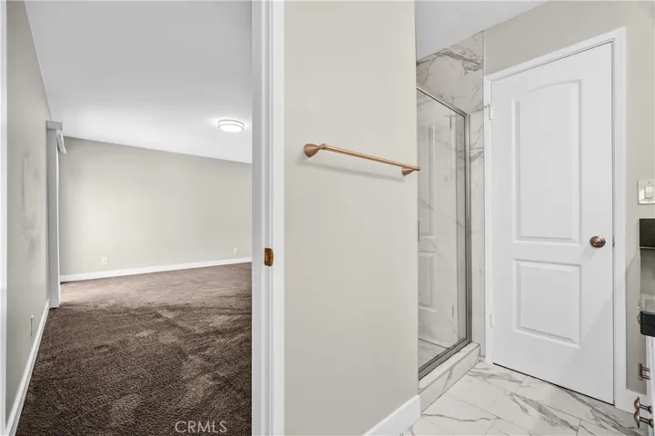 Bathroom connects to upstairs bedroom