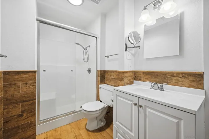 Upgraded spacious primary bathroom with shower