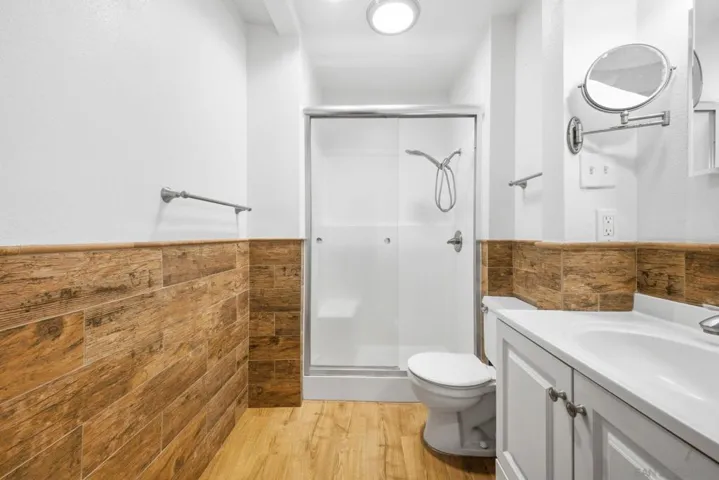 Upgraded spacious primary bathroom with shower