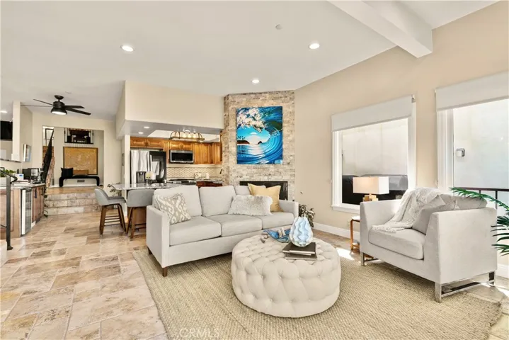 Living room and kitchen