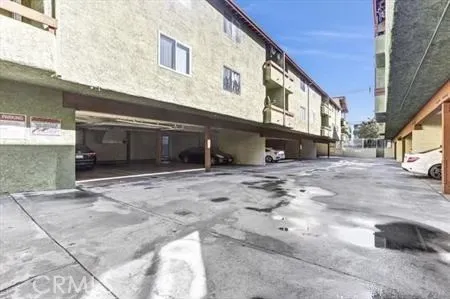 Gated parking garage.