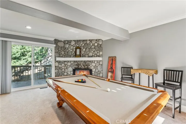 Cozy Game Room with Private Deck too!