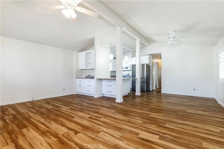 Living room toward kitchen
