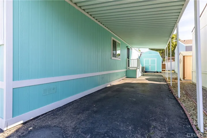 Carport toward shed