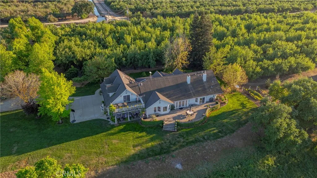 Aerial view from the North looking towards property