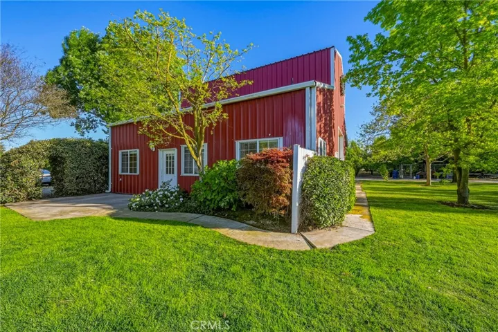 North side of the barn with bonus rooms facing the bluff