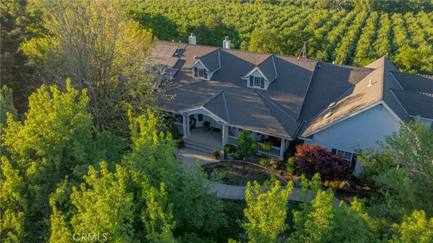 Aerial view from the South looking towards home