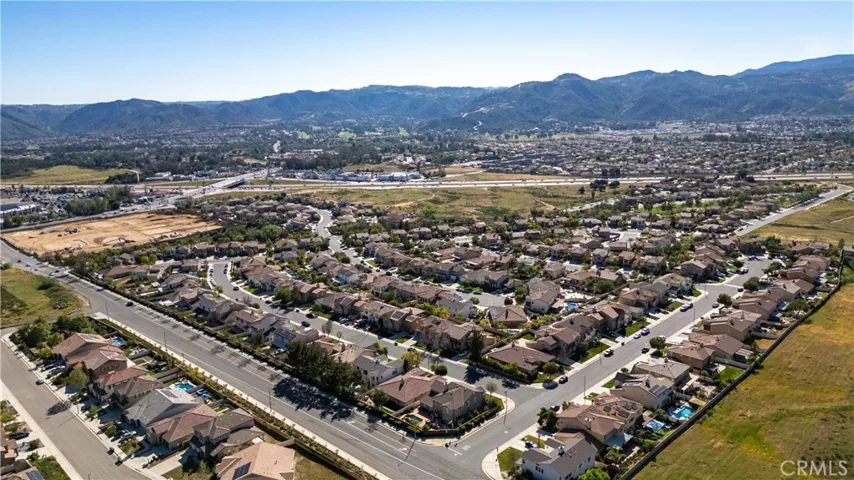 Drone showing Santa Ana Mountains