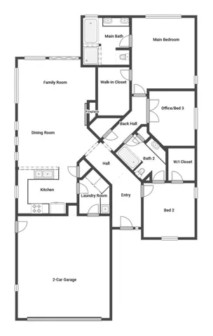 Floor plan rendering from virtual tour of this popular "Calaveras" model - provided for reference purposes only