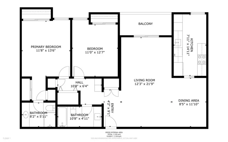 Floor plan with dimensions