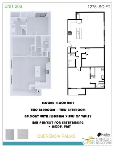 Floor Plan - Unit 206 - Queren