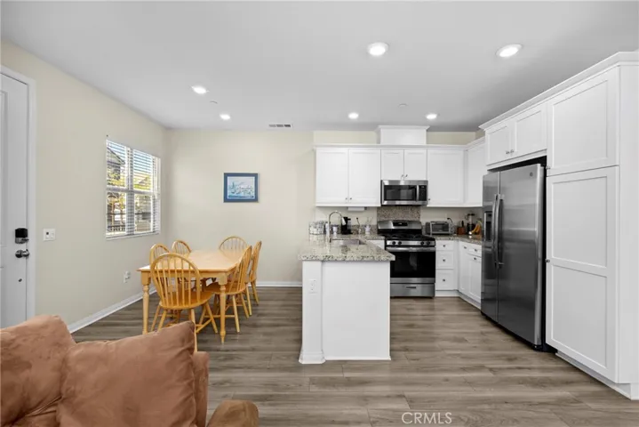 Kitchen + seating area