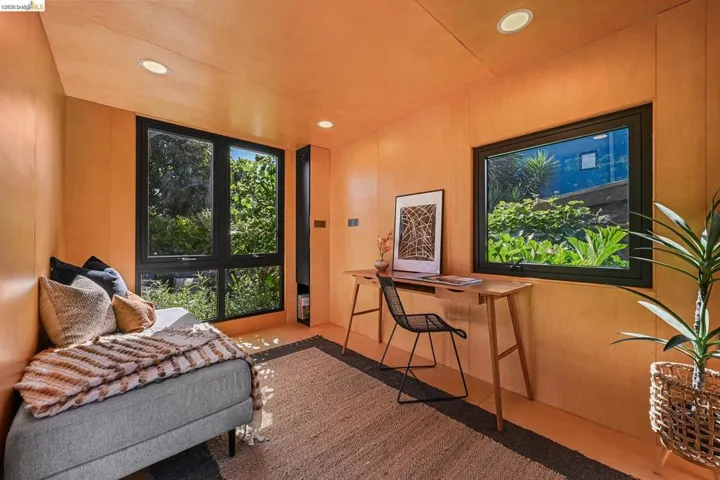 Sitting room featuring recessed lighting