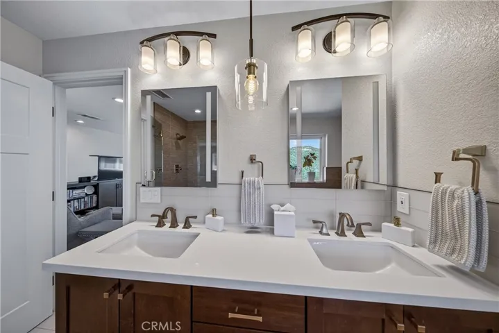 Updated primary bath dual vanity