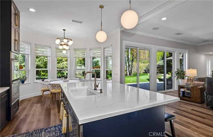Kitchen view - love all of the natural light!