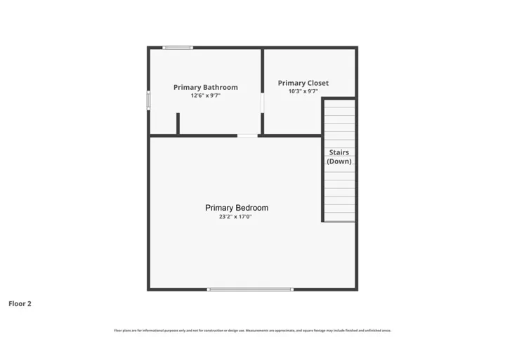Primary elevated loft floorplan