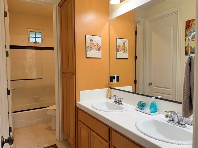 Bathroom 2 has separate shower area