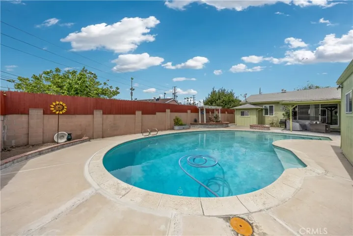 View from the back of the pool