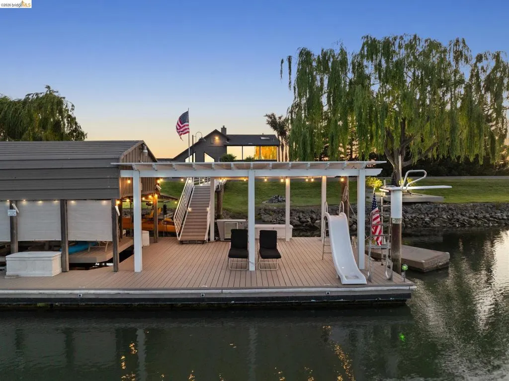 Dock with a water view
