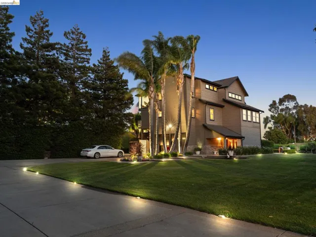 View of front of house with a front lawn