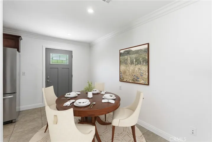 Dining room virtually staged