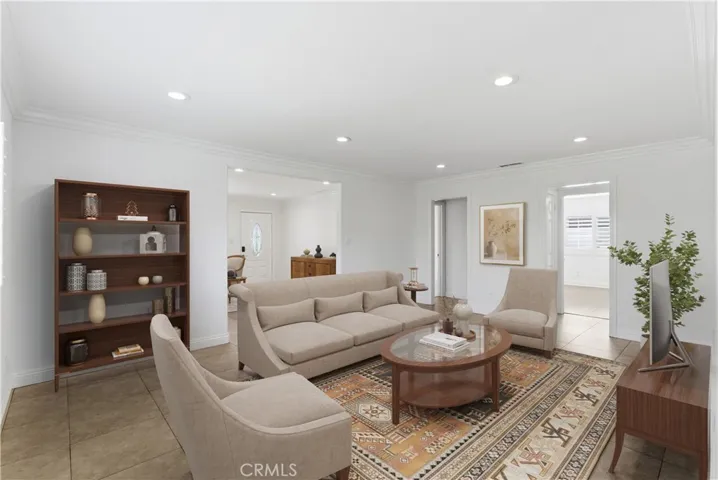 Family room virtually staged