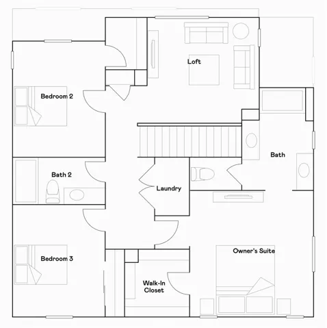 Residence 3 - level 2 floorplan
