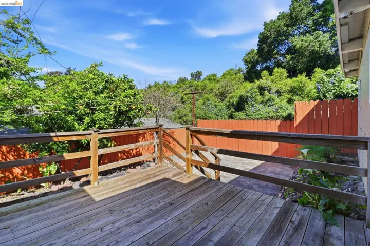 View of wooden deck
