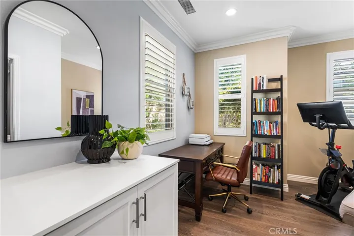 downstairs office area