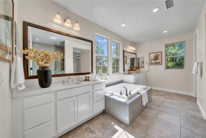 Master Bathroom has separate Bathtub & Shower & Dual Sinks