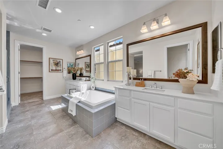 Master Bathroom has separate Bathtub & Shower & Dual Sinks