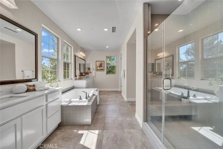 Master Bathroom has separate Bathtub & Shower & Dual Sinks