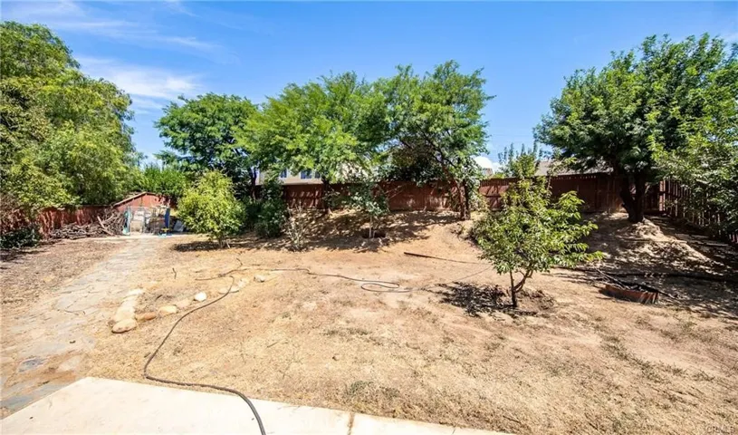 Back Yard with mature trees