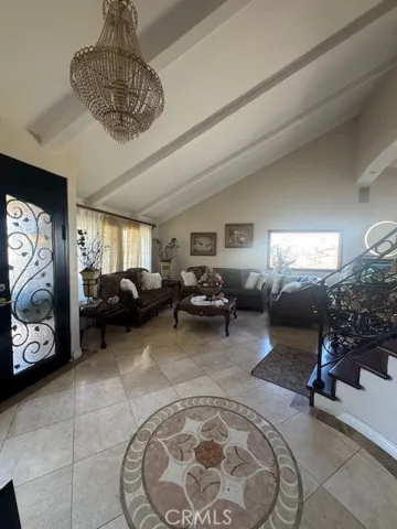 Beautiful entrance with view of living room.