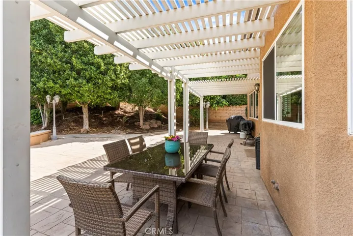 Large covered patio area