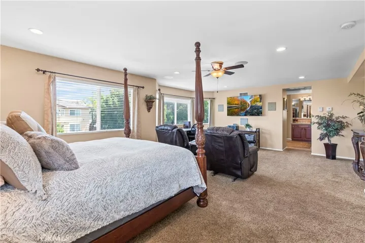 I told you it was grand! Plus you get great views of the mountains and city lights from this room.
