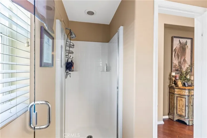 Walk-in Shower in the Downstairs Bathroom.
