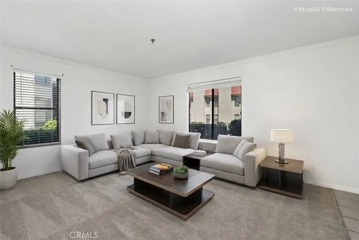 Virtually staged family room