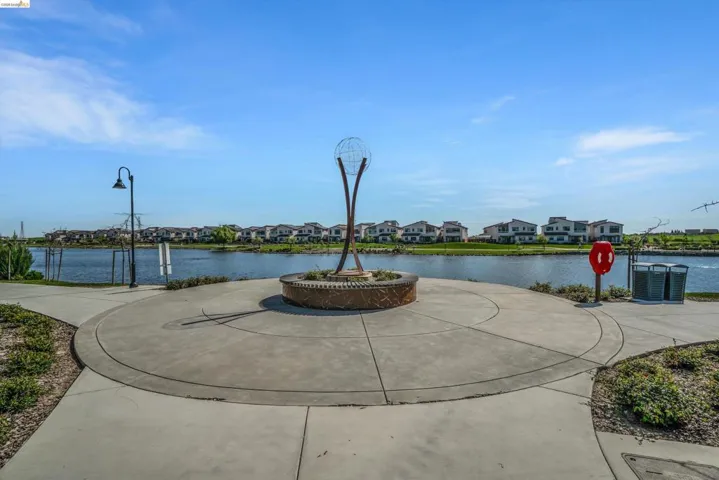View of home's community with a residential view and a water view
