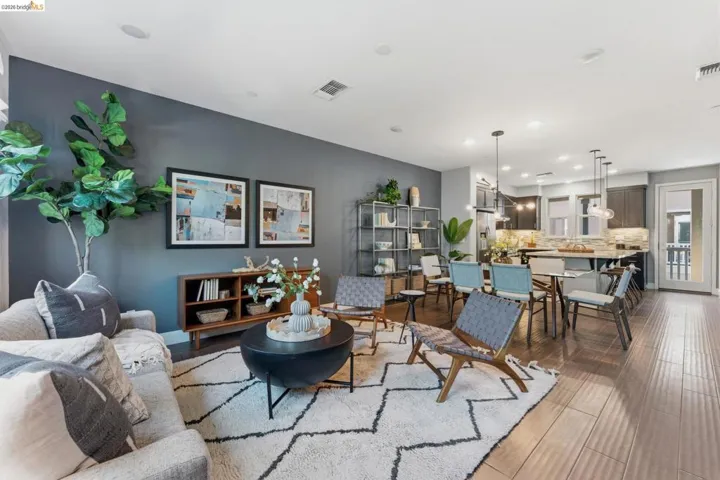 Living area featuring recessed lighting