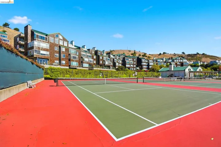 View of tennis court